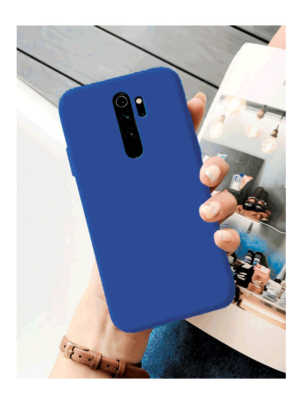 Xiaomi Redmi Note 8 Pro Kılıf Kamera Korumalı Silikon Rubber Arka Kapak Lacivert