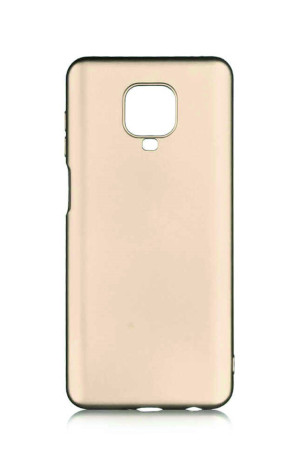 Xiaomi Redmi Note 9 Pro Max Kılıf Kamera Korumalı Silikon Rubber Arka Kapak Gold